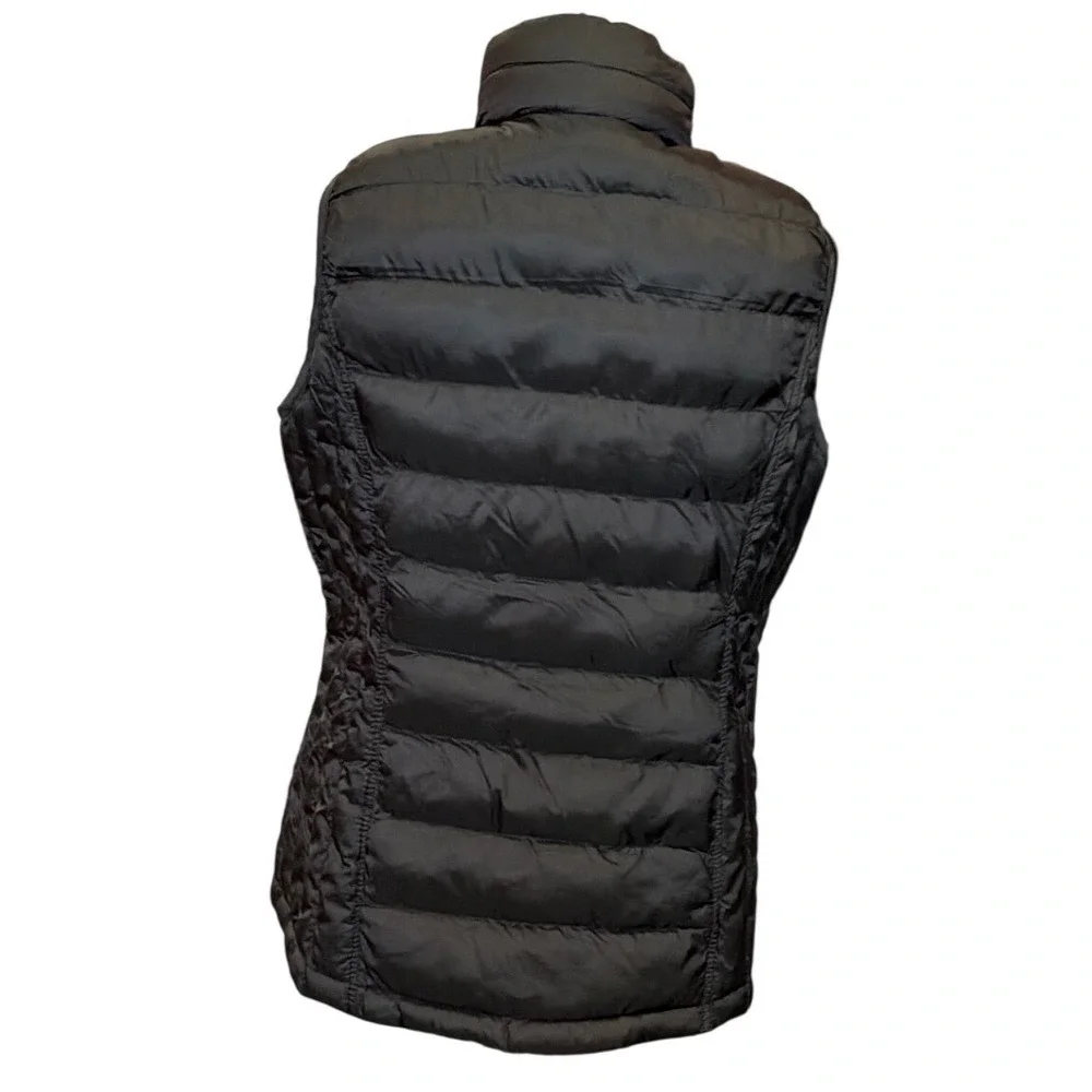32 Degrees Heat Womens Black Lightweight Quilted Puffer Vest Stand Collar Size M